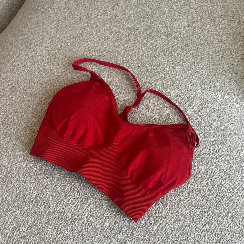 Gymshark Vibrant Red Bandeau Top